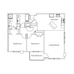 B6 Floor Plan at Cypress Court, St Cloud, MN 56303