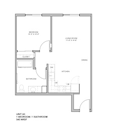 A3 Floor Plan at Mainline North Apartments - Santa Clara, CA, Santa Clara