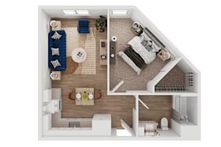 A2 Floor Plan at Mainline North Apartments - Santa Clara, CA, Santa Clara California