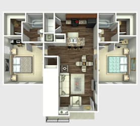 2 bed 2 bath at Millennium on Post Apartments, San Marcos, Texas