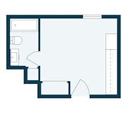 Hartford Apartments in Fargo, ND | Studio Floor Plan 01B