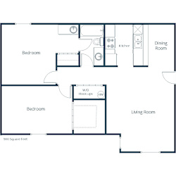Cedar Pointe | Two Bedroom | Plan 21A