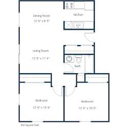 Parkwood | Two Bedroom | Plan 21B