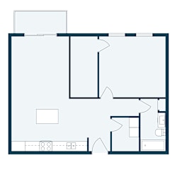 Floor Plan at Oak Court Apartments | Fargo, ND