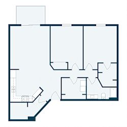Stonebridge Apartments in Fargo, ND | Two Bedroom Floor Plan 21A