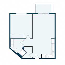 Stonebridge Apartments in Fargo, ND | One Bedroom Floor Plan 11B