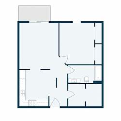Stonebridge Apartments in Fargo, ND | One Bedroom Floor Plan 11D