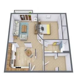 Stonebridge Apartments in Fargo, ND | One Bedroom Floor Plan 11D