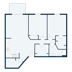 Stonebridge Apartments in Fargo, ND | Two Bedroom Floor Plan 21I