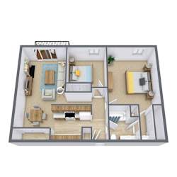 Windgate Apartments | Two Bedroom Plan 21A