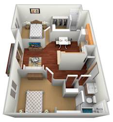 2 bed 2 bath B at Cedar Ridge Apartments, Minnesota