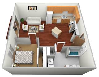 1 bed 1 bath at Cedar Ridge Apartments, Minnesota