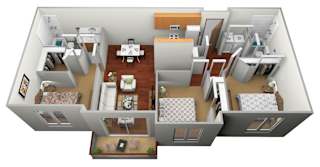 3 bed 2 bath A at Cedar Ridge Apartments, Clearwater, Minnesota