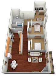 Large 3 Bed 2 Bath Floor Plan at Meadows Edge Apartments - Detroit Lakes, Detroit Lakes, MN, 56501