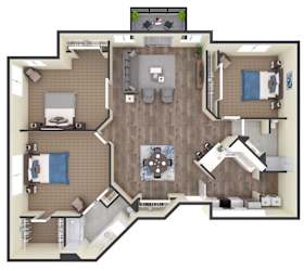 3 bed 2 bath B at Eighth Street Manor  Apartments, Fargo, ND