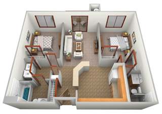 2 bed 2 bath at Savanna  Apartments, St Cloud, MN