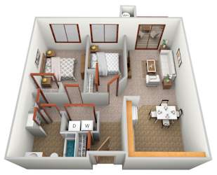 2 bed 1 bath at Savanna Apartments, St Cloud, Minnesota