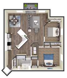 1 bed 1 bath A at Eighth Street Manor Apartments, North Dakota