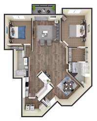 1 bed 1 bath B at Eighth Street Manor Apartments, North Dakota, 58103