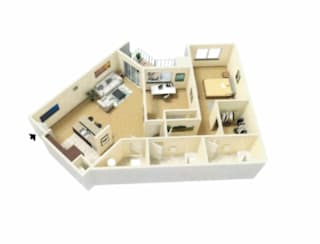 Floor Plan Two Bedroom, Two Bath F