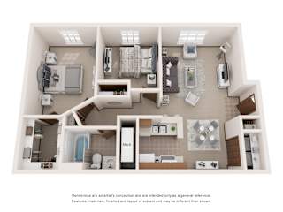 Bear Pointe Two Bedroom Two Bath Apartment