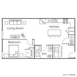 a floor plan of an apartment