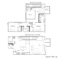 the floor plans for the units