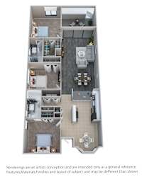 Floor Plan Carriage Walk 3/2 Villa