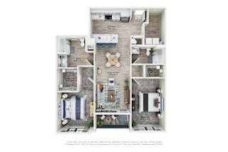 2 bed 2 bath B Floorplan at Views at Flowers, North Carolina
