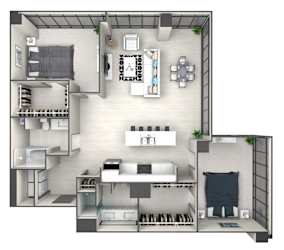 B5 Floor Plan at 220 Meridian, Indianapolis, IN 46204