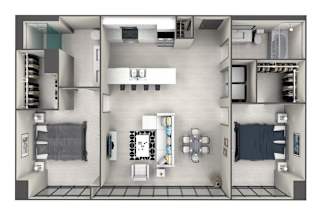 B7 Floor Plan at 220 Meridian, Indianapolis, IN 46204