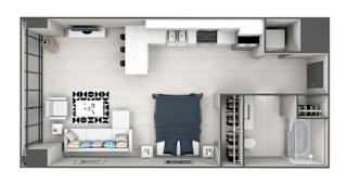S1A Floor Plan at 220 Meridian, Indianapolis, IN 46204