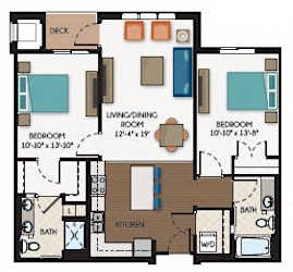 The Fairfax Floor Plan at The Flats at Cedar Grove, Eagan, Minnesota