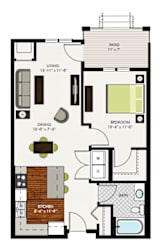 Capitol Floor Plan at Victoria Park and V2 Apartments, St. Paul, MN, 55102