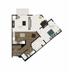 Contour Floor Plan at Victoria Park and V2 Apartments, St. Paul, Minnesota