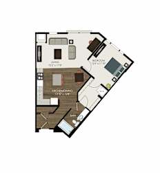 Contour Floor Plan  at Victoria Park and V2 Apartments, St. Paul