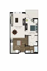 Latitude Floor Plan at Victoria Park and V2 Apartments, St. Paul, Minnesota
