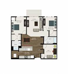 Prairie Floor Plan  at Victoria Park and V2 Apartments, St. Paul