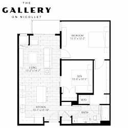 The Parley Floor Plan at The Gallery Apartments, Minnesota, 55337