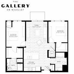 The Pepin Floor Plan at The Gallery Apartments, Minnesota