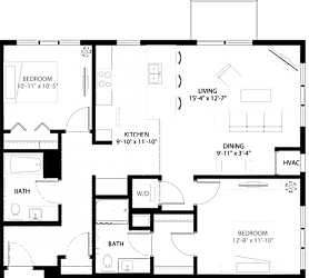 The Port Floor Plan at The Gallery Apartments, Minnesota