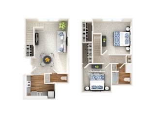 2 bed w/1.5 baths at Queen Anne Belvedere, Baltimore, MD
