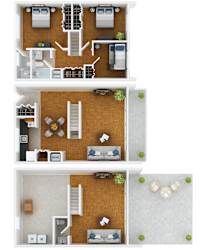 3 bed 2 bath at Prince Georgetown Apartments, Riverdale, Maryland