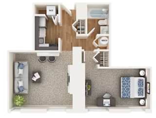 Calvert Floor Plan  at The Mount Royal, Baltimore