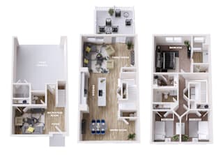 3 Bedroom, 2.75 Bathroom, 2 Car Garage Floor Plan Image