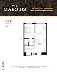 A floor plan for an apartment in The Marquis.