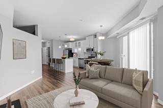 Kitchen and dining area in the Glaze Floor Plan at Galante at Parkside in Apple Valley, MN