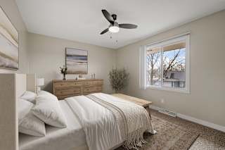 Modern Bedroom at Beach South at the Lake, Robbinsdale, MN, 55422