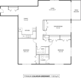 The Calhoun Greenway Titanium The Calhoun Greenway Apartments in Minneapolis, MN 2 Bedroom 2 Bath Plus Den