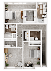 Level 2 of the townhome at Townhomes at Preserve, Rogers, MN, 55374